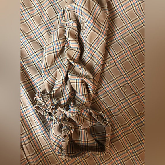 AKIRA SECRETS OUT PLAID BUTTON UP SHIRT DRESS SIZE: 1X - Picture 4 of 11